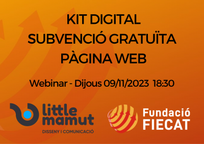 “El Kit Digital – Pàgina Web – Dijous 09/11/2023”